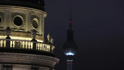 Berlin Germany TV Tower Stock Footage 161036615