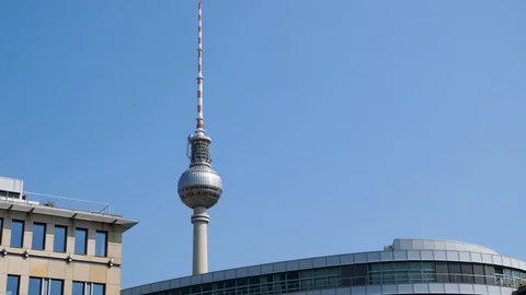 Berlin, Germany, view of TV tower, long shot over buildings. Stock-Footage 116251589