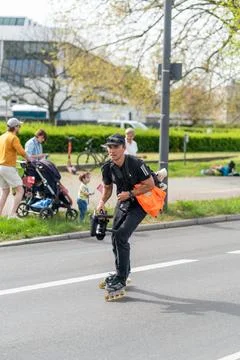 Berlin Halfmarathon April 14 2024 Stock Photos