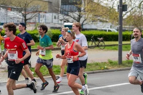 Berlin Halfmarathon April 14 2024 Foto stock