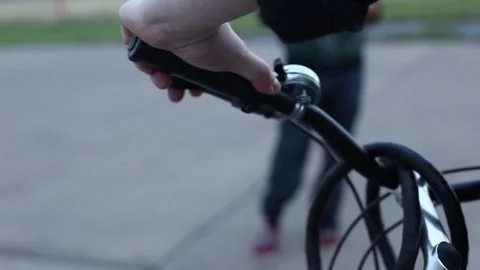 Berlin Hand on Bike- Stock Footage 81544555