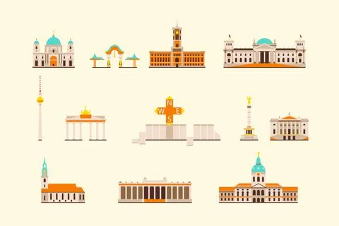 Berlin historical building Stock Illustration