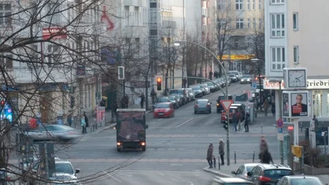 Berlin Intersection Time Lapse Stock Footage 102559798