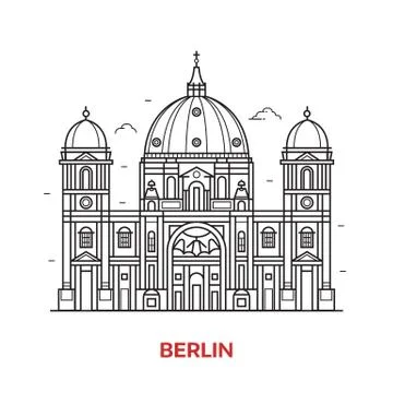 Berlin Landmark Vector Icon Stock Illustration