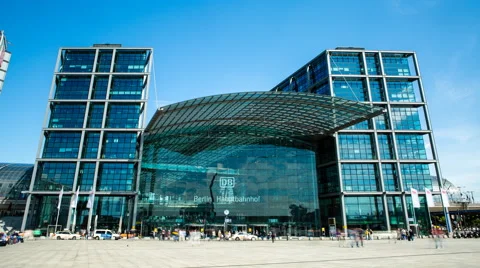 Berlin Main Station time lapse Video stock 64977430