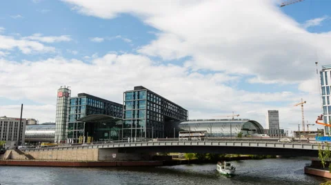 Berlin Main Station time lapse Stock Footage 64980407