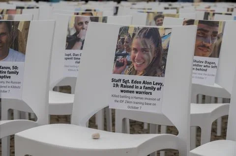 Berlin Marks Hamas Attack Anniversary 스톡 사진