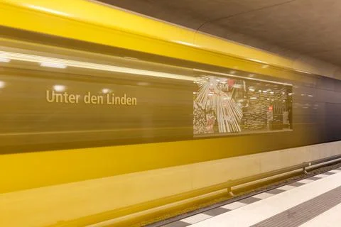 Berlin Metro U-Bahn Underground Station Unter den Linden in Germany Stock Photos