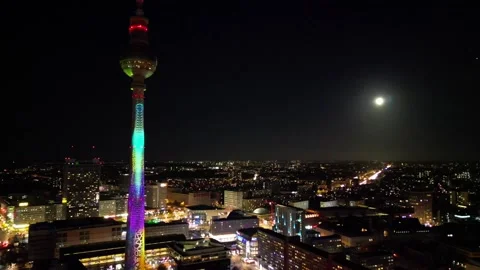 Berlin in the moonlight Stock Footage 218330980