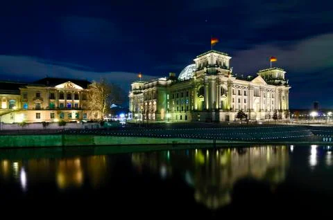 Berlin at night Stock Photos