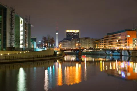 Berlin at night Stock Photos