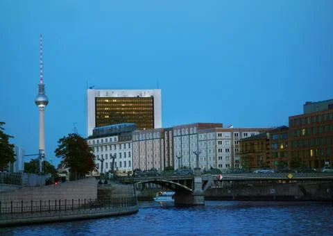 Berlin at night Stock Photos