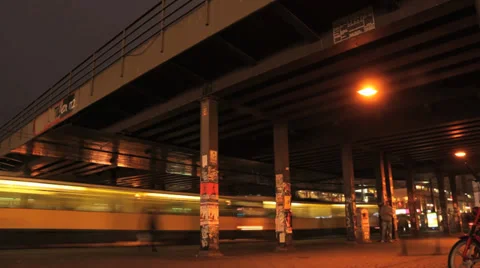 Berlin by night timelapse Stock Footage 33043660