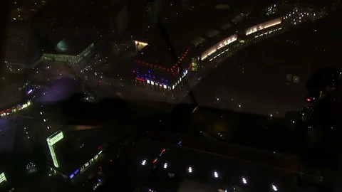Berlin Night Top View Stock Footage 116409688