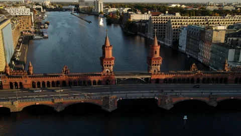 Berlin Oberbaum bridge Stock Footage 218909651