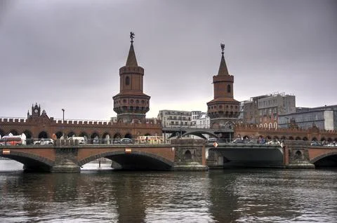 Berlin Oberbaum Bridge Stock Photos