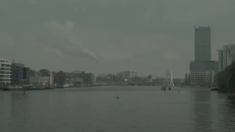 Berlin Oberbaum Bridge View 4K Stock Footage 69143549