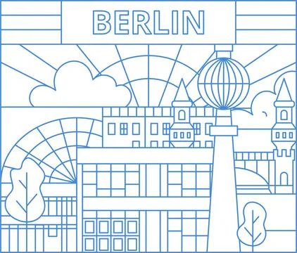 Berlin Outline Concept Stock Illustration