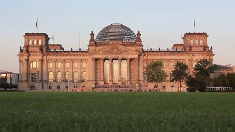 Berlin palace of the Reichstag Stock Footage 83654270