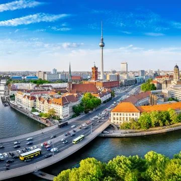 Berlin panorama 스톡 사진