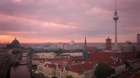 Berlin Panoramic Time lapse city center 库存影片 132634654