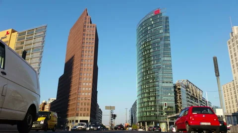 Berlin Potsdamer Platz time lapse of traffic Stock Footage 41887213
