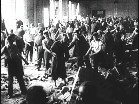 Berlin is rebuilt, after World War II, as part of the Berliner Aufbau-Programm, 스톡 동영상 83217423