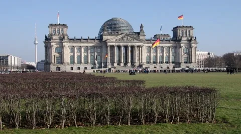 Berlin Reichstag building Stock Footage 48459065