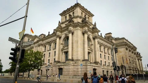 Berlin - The Reichstag building Stock Footage 114005800