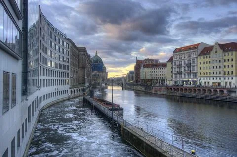 Berlin River Spree Stock Photos