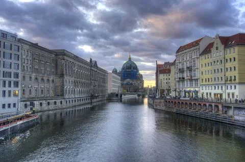 Berlin River Spree Stock Photos
