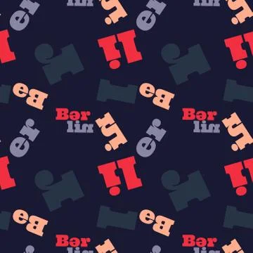 Berlin seamless pattern Stock Illustration