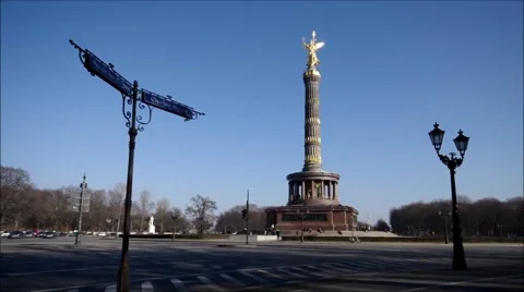 Berlin Siegessaeule Stock Footage 48500627