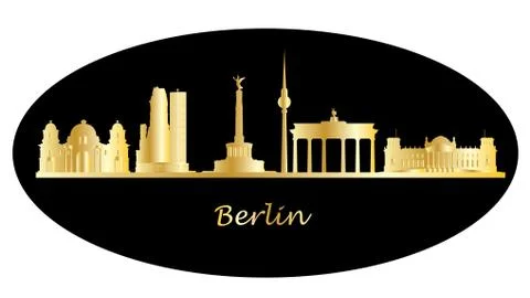 Berlin skyline Stock Illustration