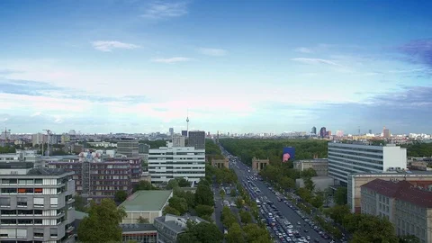 Berlin Skyline - Kaiserdamm Stock Footage 80923711
