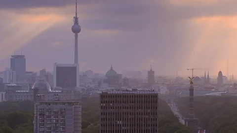 Berlin Skyline Pan Left to Right Stock-Footage 80904411
