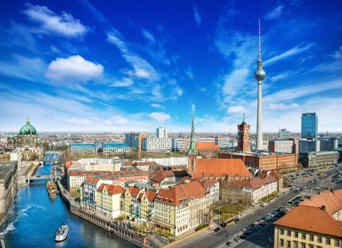 Berlin skyline 스톡 사진
