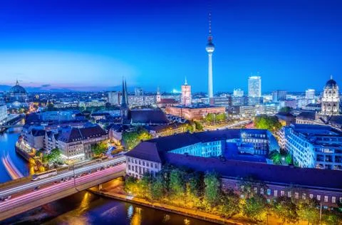 Berlin skyline 스톡 사진