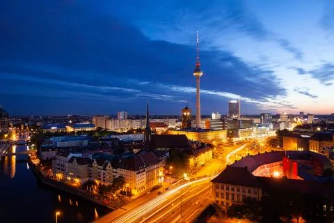 Berlin skyline Stock Photos