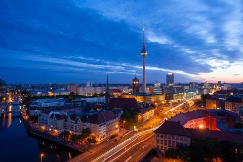Berlin skyline Stock Photos