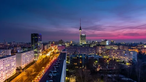 Berlin Skyline Timelapse Stock Footage 114619725