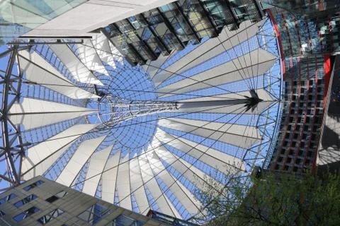 Berlin Sony Center at Potzdamer Platz. Stock Photos