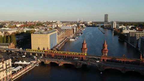 Berlin Spree river Stock Footage 218902527
