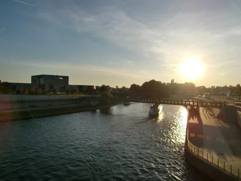 Berlin, spree riverside Stock Photos