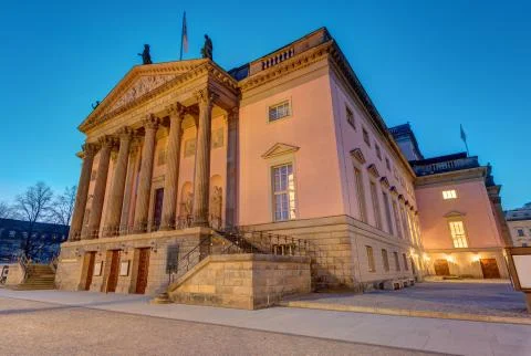The Berlin State opera at dawn Stock Photos
