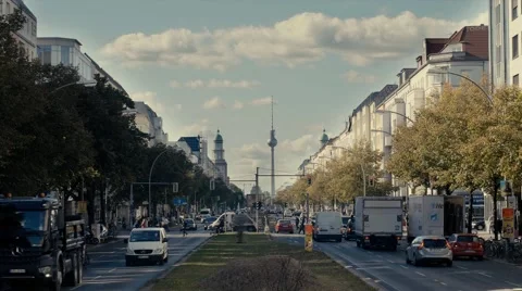 Berlin Street Real Time Video stock 68194497