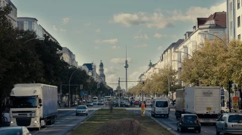 Berlin Street Time Lapse Video stock 68194236