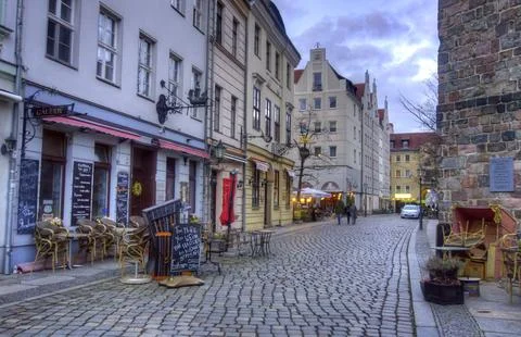Berlin Street View Cobbles Stock Photos