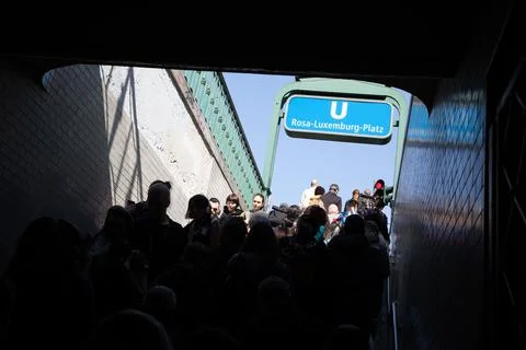 Berlin subway interruption, Germany - 18 Apr 2019 Stock Photos