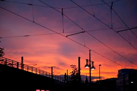 Berlin Sunset, Germany Stock Photos